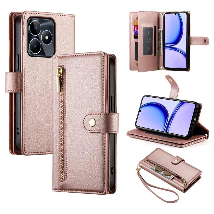 Nine Card-slot Zipper Wallet Bag Leather Phone Case