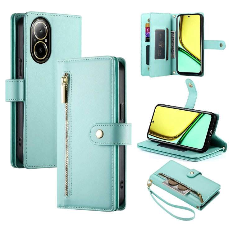 Nine Card-slot Zipper Wallet Bag Leather Phone Case