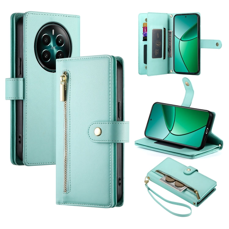Nine Card-slot Zipper Wallet Bag Leather Phone Case
