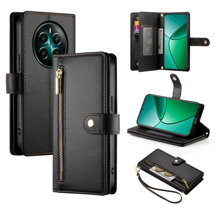 Nine Card-slot Zipper Wallet Bag Leather Phone Case