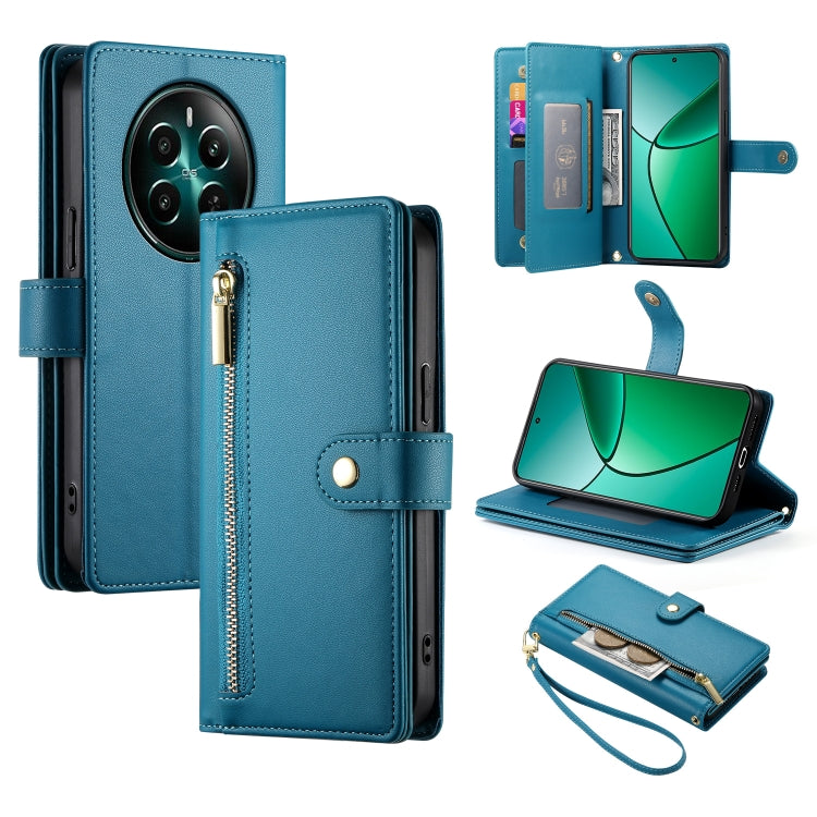 Nine Card-slot Zipper Wallet Bag Leather Phone Case