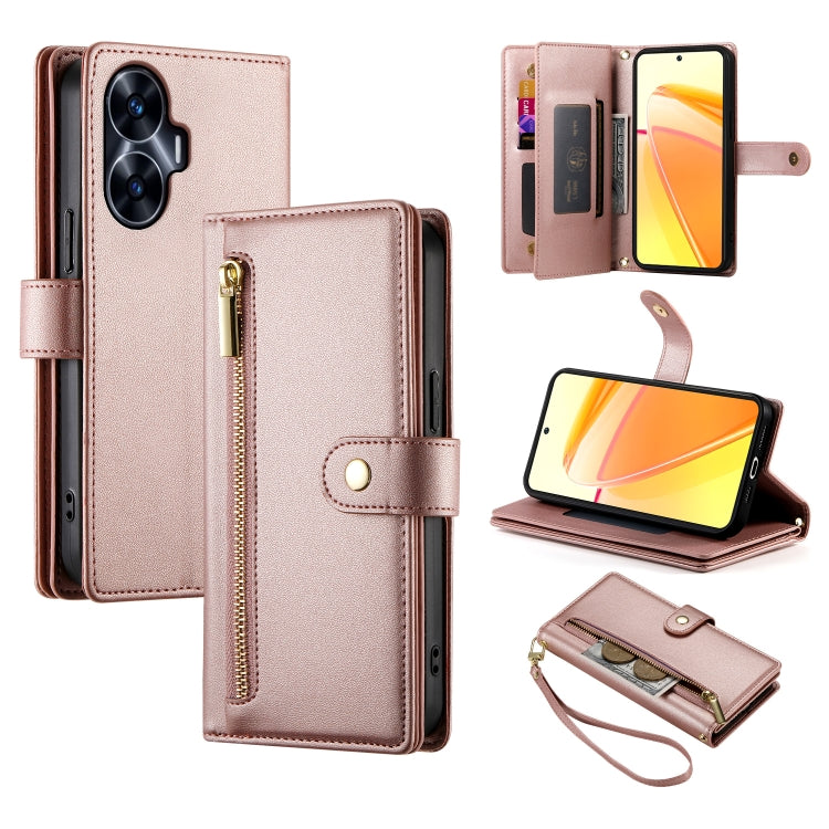 Nine Card-slot Zipper Wallet Bag Leather Phone Case