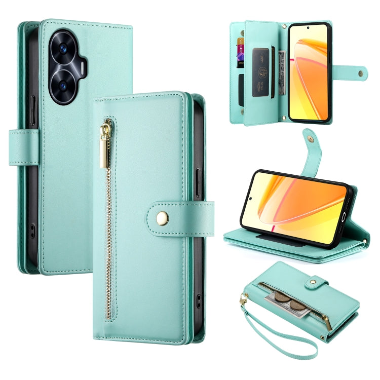 Nine Card-slot Zipper Wallet Bag Leather Phone Case