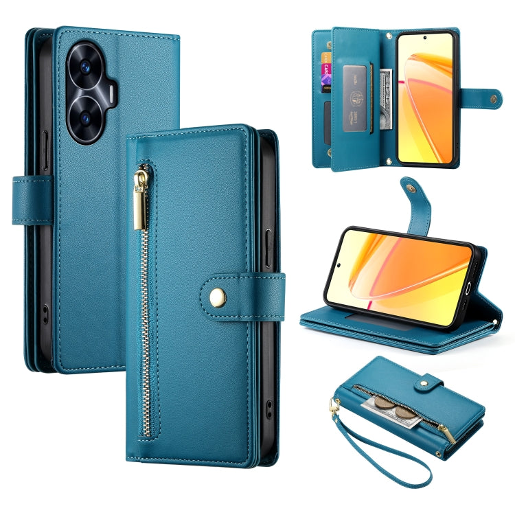 Nine Card-slot Zipper Wallet Bag Leather Phone Case