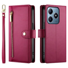 Nine Card-slot Zipper Wallet Bag Leather Phone Case