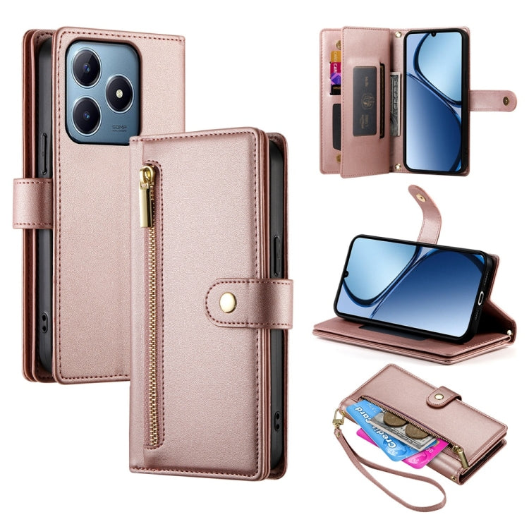 Nine Card-slot Zipper Wallet Bag Leather Phone Case
