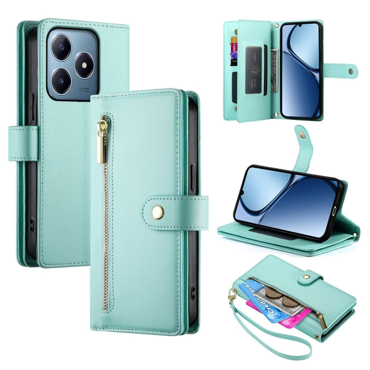 Nine Card-slot Zipper Wallet Bag Leather Phone Case