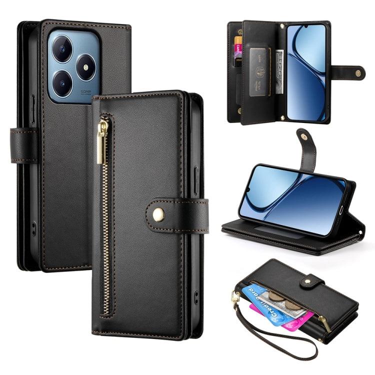 Nine Card-slot Zipper Wallet Bag Leather Phone Case