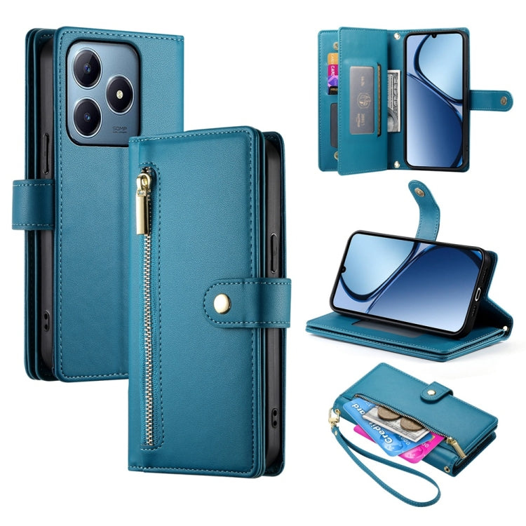 Nine Card-slot Zipper Wallet Bag Leather Phone Case