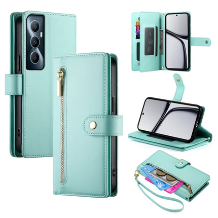 Nine Card-slot Zipper Wallet Bag Leather Phone Case, For Realme C65, For Realme C55 / Narzo N55