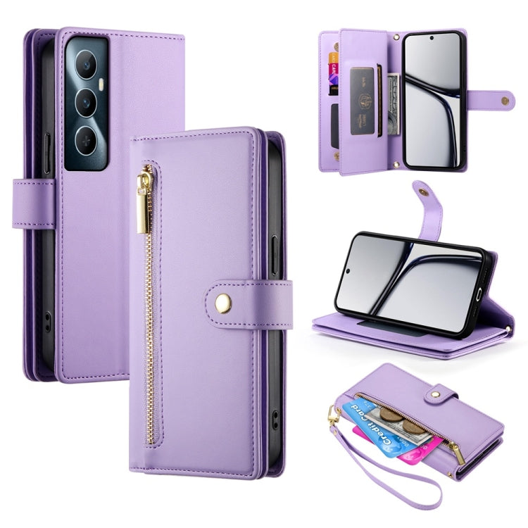 Nine Card-slot Zipper Wallet Bag Leather Phone Case