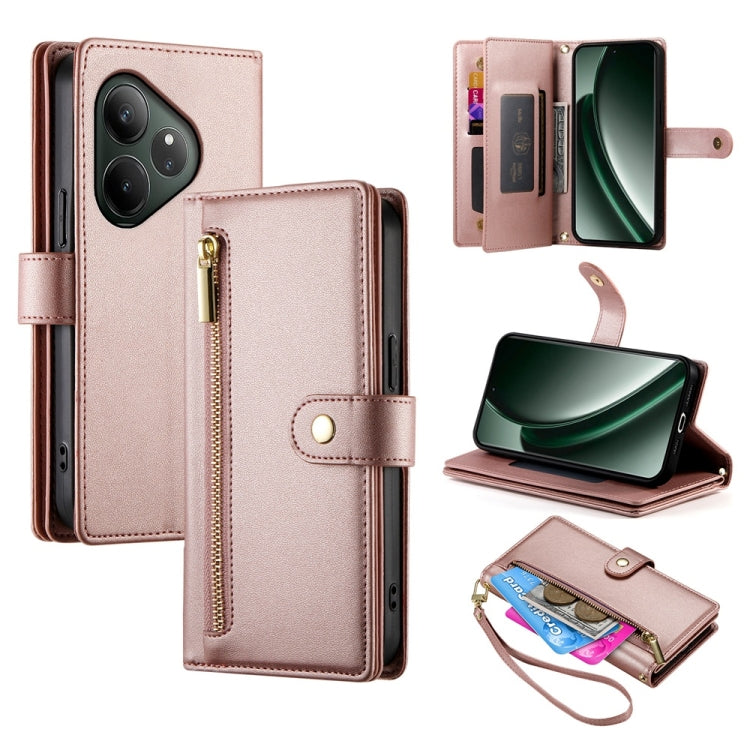 Nine Card-slot Zipper Wallet Bag Leather Phone Case