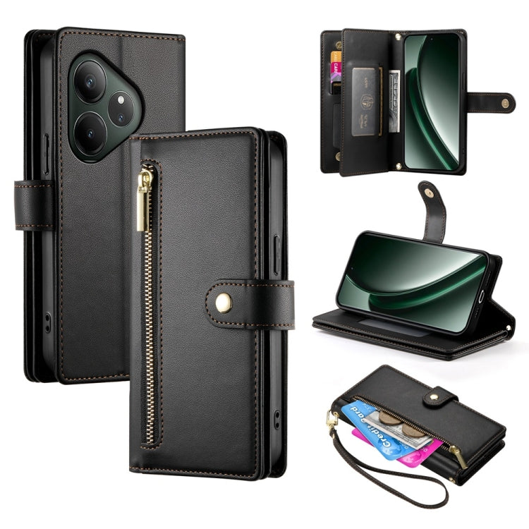 Nine Card-slot Zipper Wallet Bag Leather Phone Case