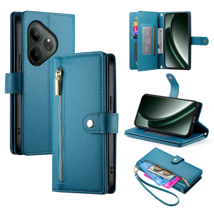 Nine Card-slot Zipper Wallet Bag Leather Phone Case