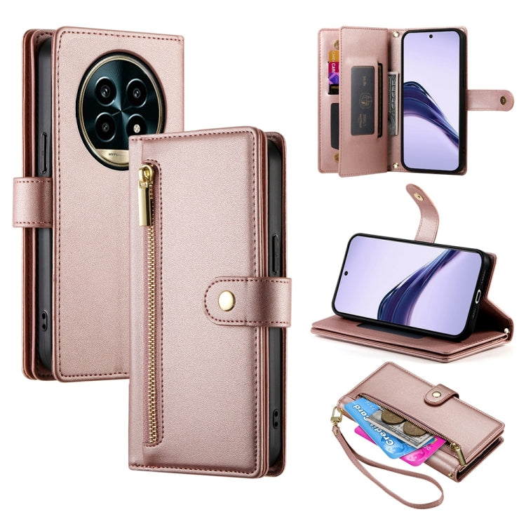 Nine Card-slot Zipper Wallet Bag Leather Phone Case