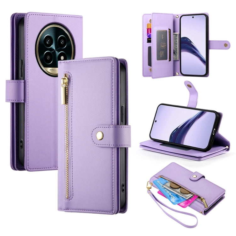 Nine Card-slot Zipper Wallet Bag Leather Phone Case