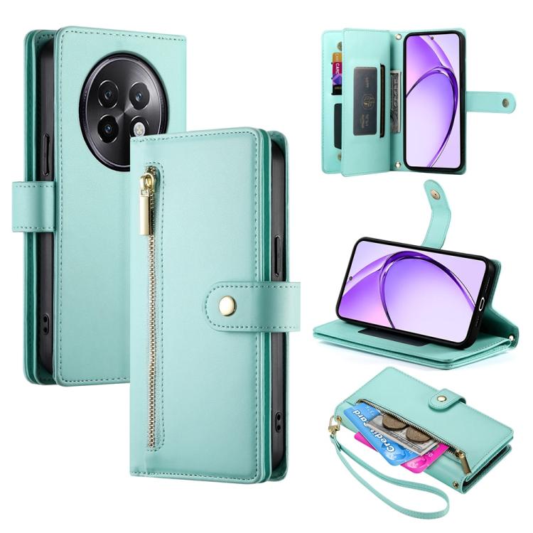 Nine Card-slot Zipper Wallet Bag Leather Phone Case
