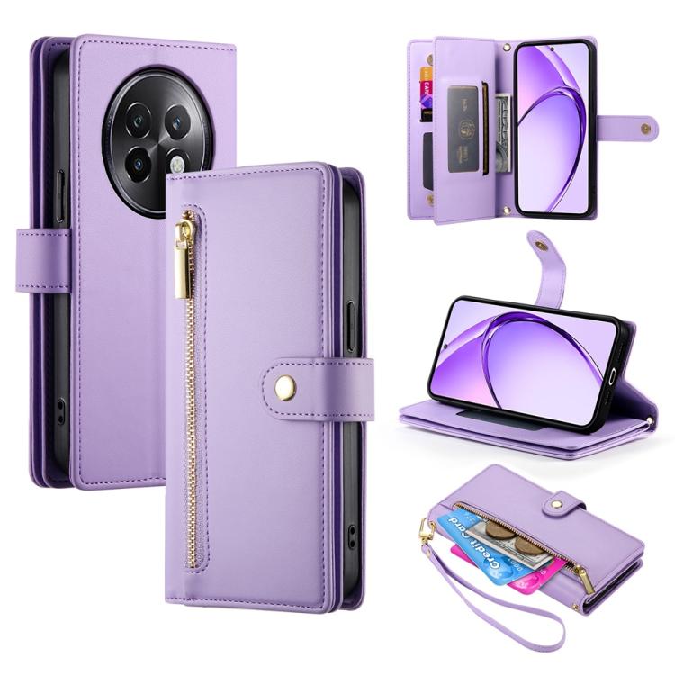Nine Card-slot Zipper Wallet Bag Leather Phone Case