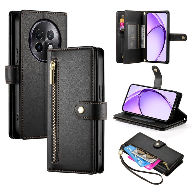 Nine Card-slot Zipper Wallet Bag Leather Phone Case