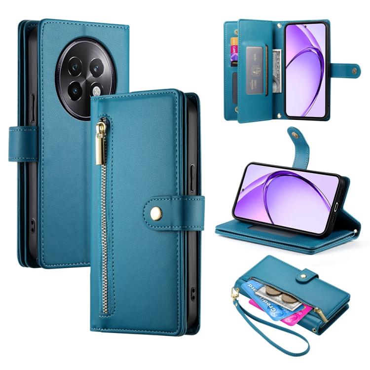 Nine Card-slot Zipper Wallet Bag Leather Phone Case
