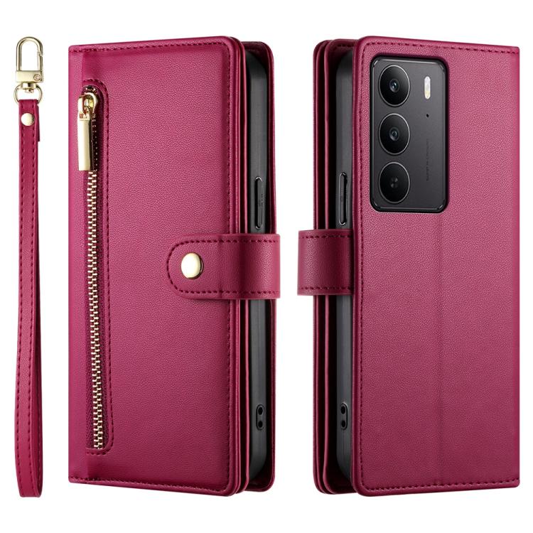 Nine Card-slot Zipper Wallet Bag Leather Phone Case