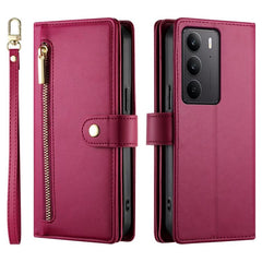 Nine Card-slot Zipper Wallet Bag Leather Phone Case