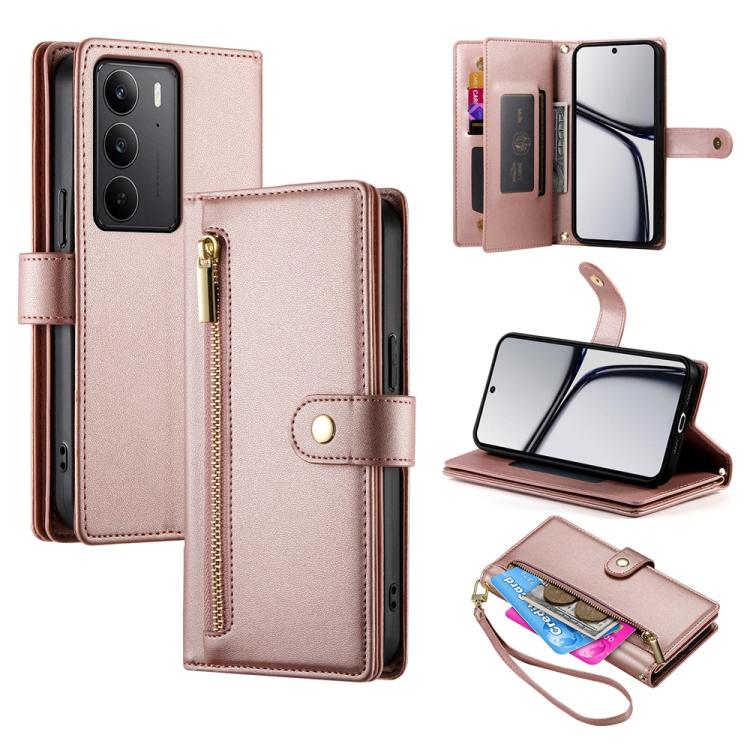 Nine Card-slot Zipper Wallet Bag Leather Phone Case