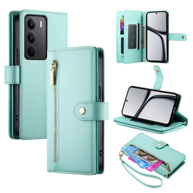 Nine Card-slot Zipper Wallet Bag Leather Phone Case