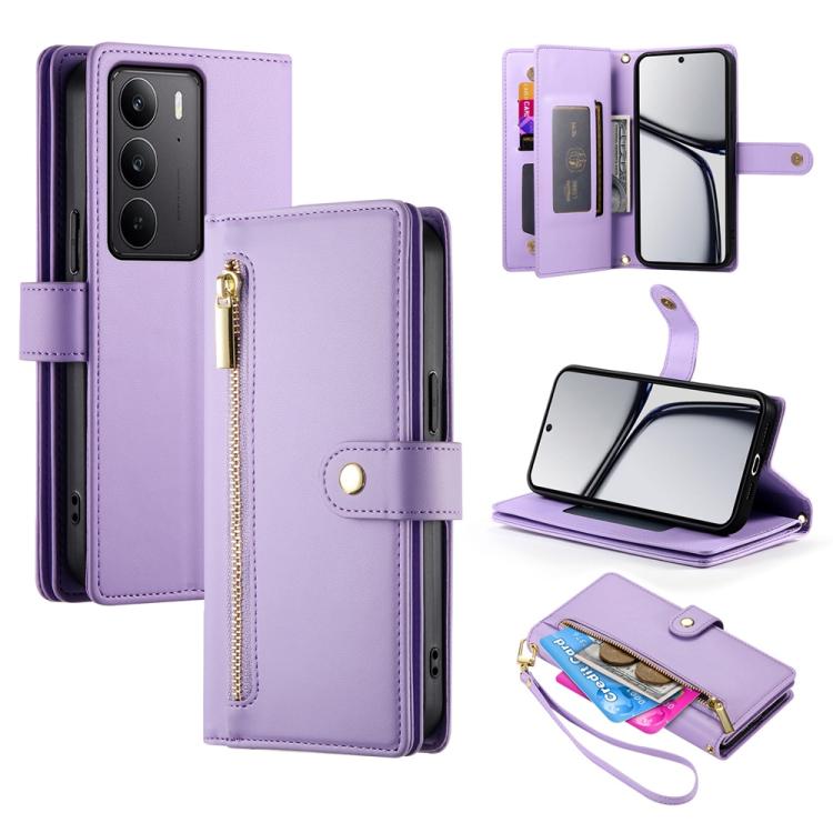 Nine Card-slot Zipper Wallet Bag Leather Phone Case