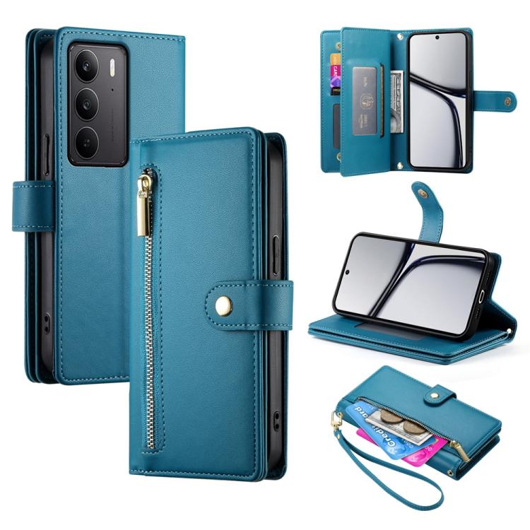 Nine Card-slot Zipper Wallet Bag Leather Phone Case