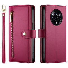 Nine Card-slot Zipper Wallet Bag Leather Phone Case