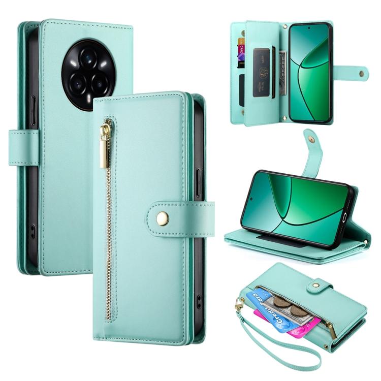 Nine Card-slot Zipper Wallet Bag Leather Phone Case
