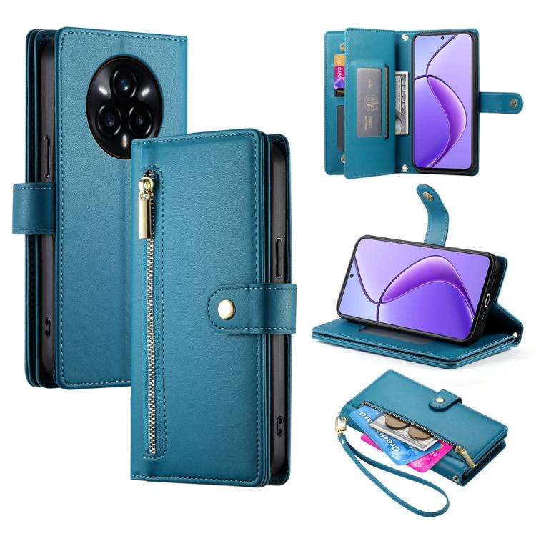 Nine Card-slot Zipper Wallet Bag Leather Phone Case