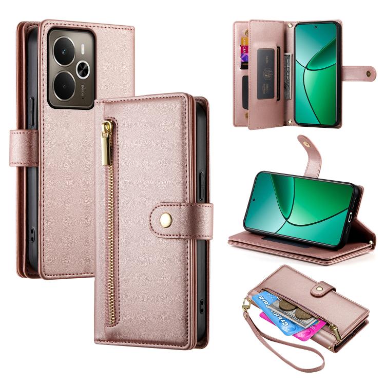 Nine Card-slot Zipper Wallet Bag Leather Phone Case