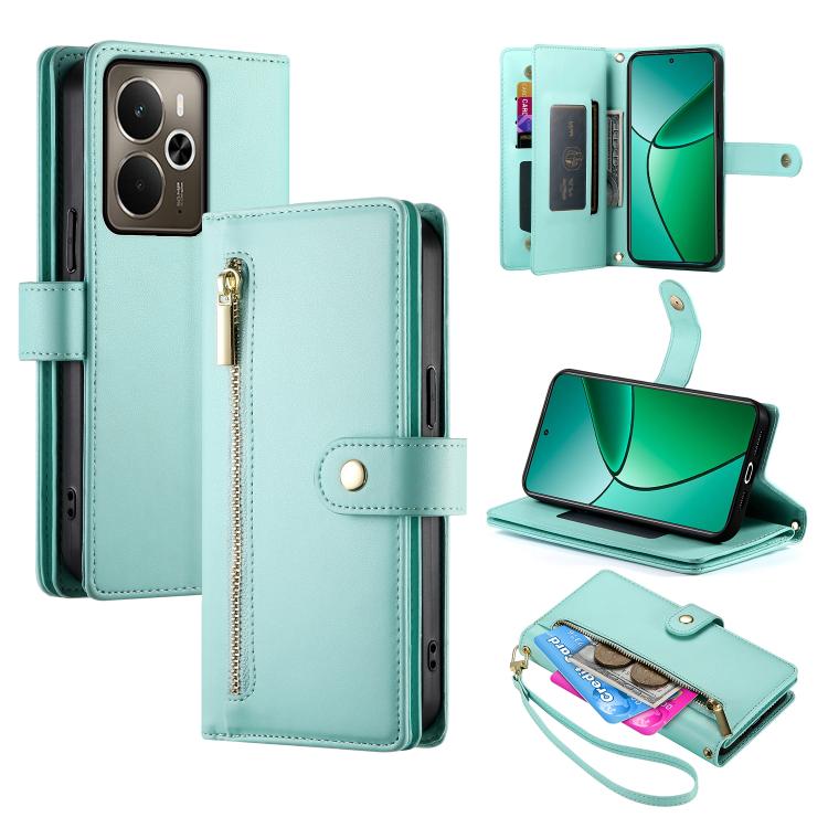 Nine Card-slot Zipper Wallet Bag Leather Phone Case