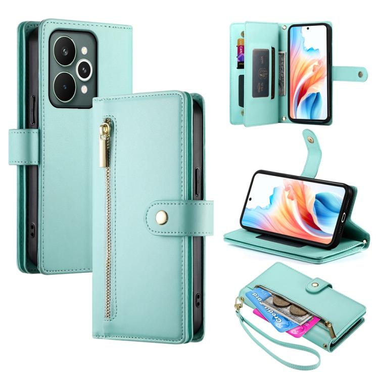 Nine Card-slot Zipper Wallet Bag Leather Phone Case