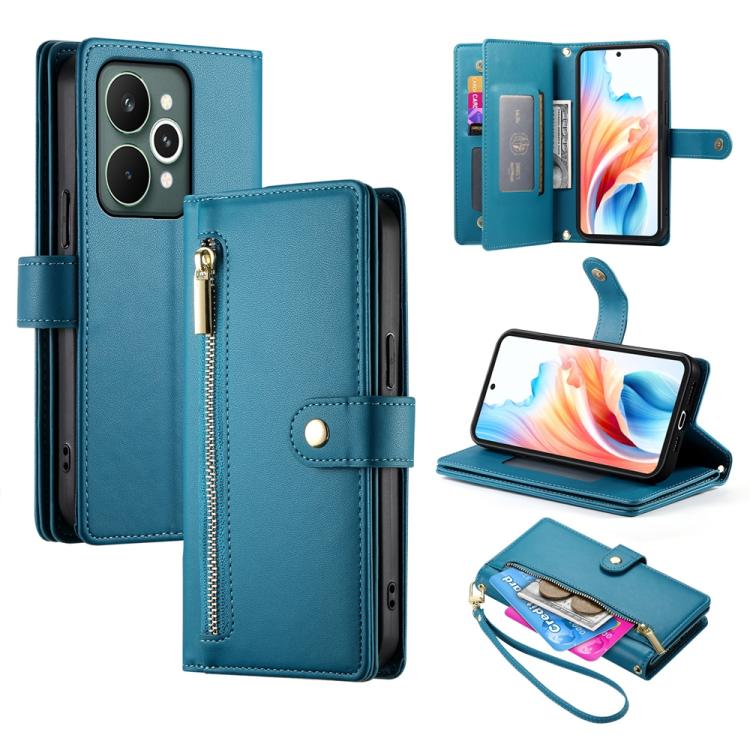 Nine Card-slot Zipper Wallet Bag Leather Phone Case