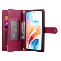 Nine Card-slot Zipper Wallet Bag Leather Phone Case