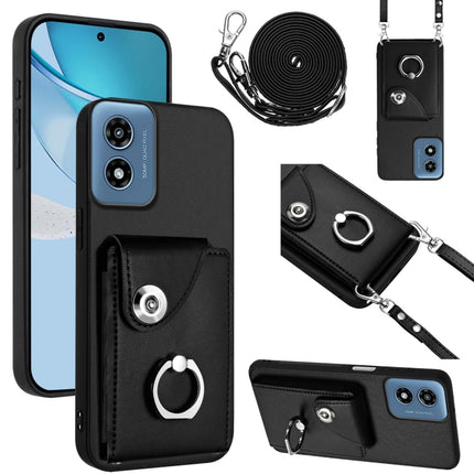 Organ Card Bag Ring Holder Phone Case with Long Lanyard, For Motorola Moto G Stylus 5G 2024, For Motorola Moto G Play 2024 5G, For Motorola Moto G Power 2024 5G