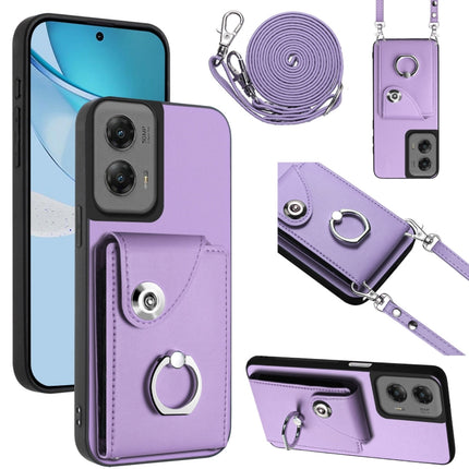 Organ Card Bag Ring Holder Phone Case with Long Lanyard, For Motorola Moto G Stylus 5G 2024, For Motorola Moto G Play 2024 5G, For Motorola Moto G Power 2024 5G
