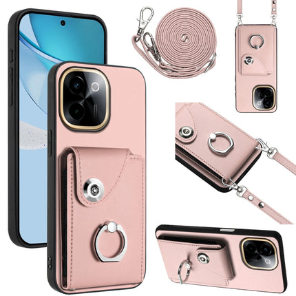 Organ Card Bag Ring Holder Phone Case with Long Lanyard, For vivo Y39 5G / Y300i, For vivo V50 Lite 5G, For vivo V40 Lite 5G IDN, For vivo Y200
