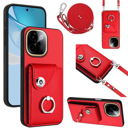 Organ Card Bag Ring Holder Phone Case with Long Lanyard, For vivo Y39 5G / Y300i, For vivo V50 Lite 5G, For vivo V40 Lite 5G IDN, For vivo Y200