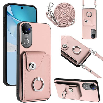 Organ Card Bag Ring Holder Phone Case with Long Lanyard, For vivo X200s, For vivo Y29 4G / T4x / Y300t, For vivo V50 / V50e, For vivo X200 Ultra