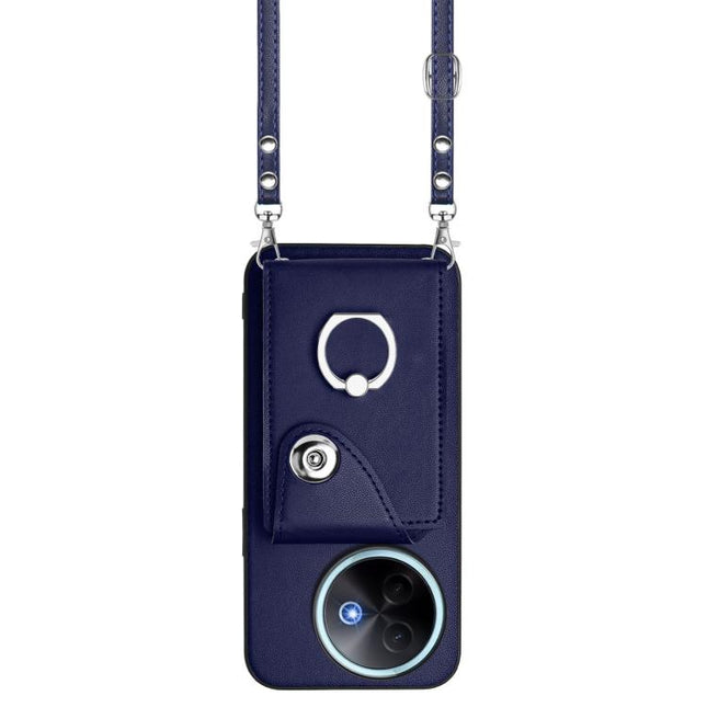 Organ Card Bag Ring Holder Phone Case with Long Lanyard, For vivo Y39 5G / Y300i, For vivo V50 Lite 5G, For vivo V40 Lite 5G IDN, For vivo Y200