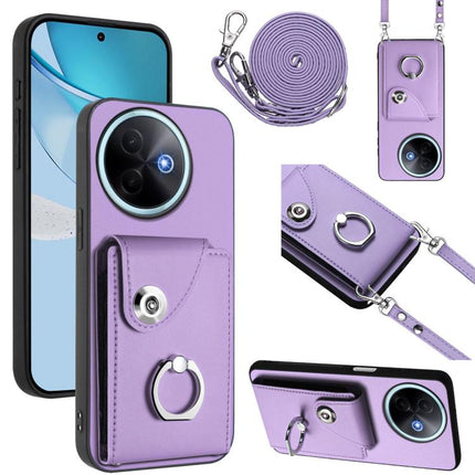 Organ Card Bag Ring Holder Phone Case with Long Lanyard, For vivo Y39 5G / Y300i, For vivo V50 Lite 5G, For vivo V40 Lite 5G IDN, For vivo Y200