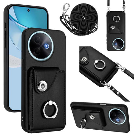 Organ Card Bag Ring Holder Phone Case with Long Lanyard, For vivo Y39 5G / Y300i, For vivo V50 Lite 5G, For vivo V40 Lite 5G IDN, For vivo Y200