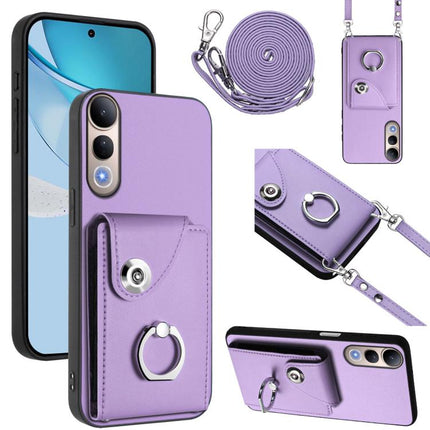 Organ Card Bag Ring Holder Phone Case with Long Lanyard, For vivo Y39 5G / Y300i, For vivo V50 Lite 5G, For vivo V40 Lite 5G IDN, For vivo Y200