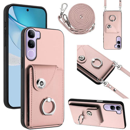 Organ Card Bag Ring Holder Phone Case with Long Lanyard, For vivo Y39 5G / Y300i, For vivo V50 Lite 5G, For vivo V40 Lite 5G IDN, For vivo Y200