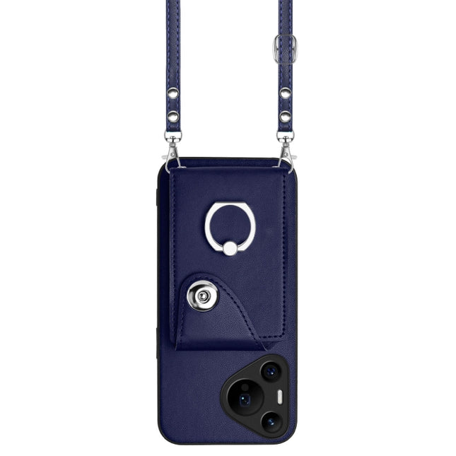 Organ Card Bag Ring Holder Phone Case with Long Lanyard, For Huawei Pura 70 Pro / 70 Pro+, For Huawei Pura 70 Ultra, For Huawei Pura 70