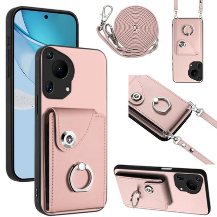 Organ Card Bag Ring Holder Phone Case with Long Lanyard, For Huawei Pura 70 Pro / 70 Pro+, For Huawei Pura 70 Ultra, For Huawei Pura 70